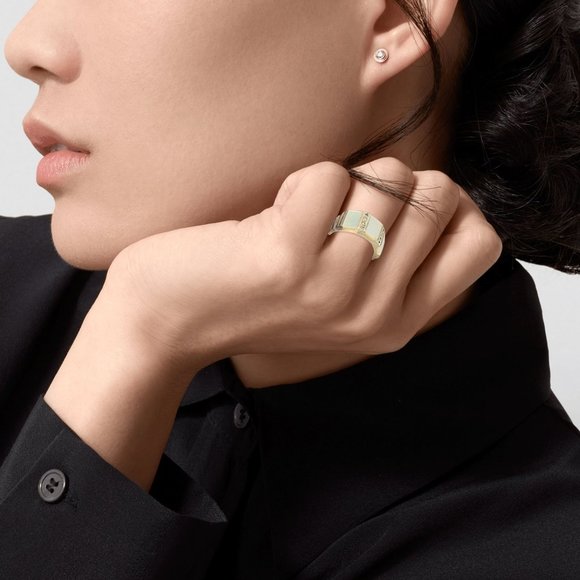 Abalone Shell Trilogy Panel .925 Sterling Silver Vintage Ring - Picture 11 of 11